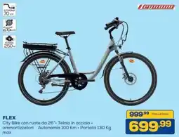 Euronics Bruno FLEX City Bike con ruote da 26" - Telaio in acciaio offerta