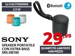 Comet Sony speaker portatile con extra bass offerta