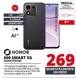Comet Honor 600 Smart 5G Smartphone offerta