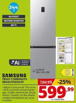 Comet Samsung frigo combinato offerta