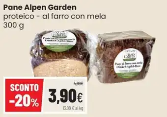 Pane Alpen Garden proteico - al farro con mela