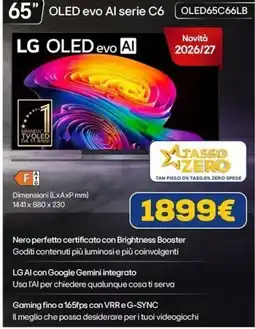 Euronics LG OLED evo AI offerta