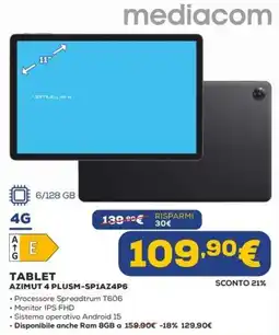 Euronics Tablet Azimut 4 Plusm offerta