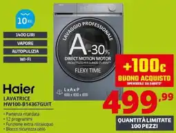 Comet Haier lavatrice HW100-B14367GUIT offerta