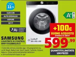 Comet Samsung lavatrice ai control offerta