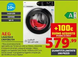 Comet AEG Lavatrice LR6FEBG104 offerta