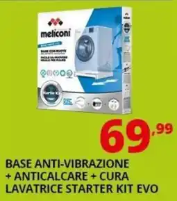 Comet Meliconi base anti-vibrazione + anticalcare + cura lavatrice starter kit evo offerta