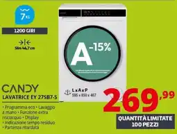 Comet Candy lavatrice ey 27sb7-s offerta