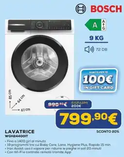 Euronics Bosch lavatrice offerta