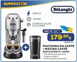 Euronics Macchina da caffè + macina caffè DeLonghi offerta
