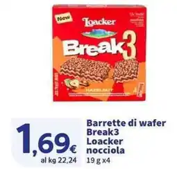 Sigma Superstore Barrette di wafer Break3 Loacker nocciola offerta