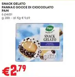 Pam Snack gelato panna e gocce di cioccolato Pam offerta