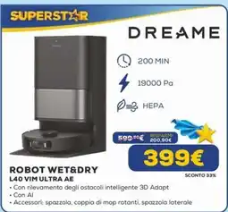 Euronics Dreame Robot Wet&Dry L40 Vim Ultra AE offerta