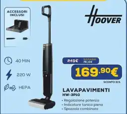 Euronics Hoover lavapavimenti HW-3P10 offerta