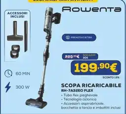 Euronics Scopa ricaricabile Rowenta offerta