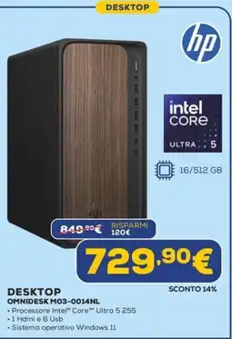 Euronics HP DESKTOP OMNIDESK M03-0014NL offerta