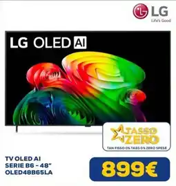 Euronics LG 48" OLED AI Serie B6 TV offerta