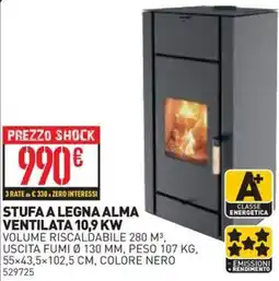 Ottimax Stufa a legna Alma offerta