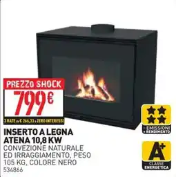 Ottimax Inserto a legna Atena offerta