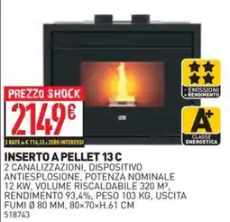 Ottimax Inserto a pellet 13 C offerta