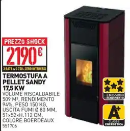 Ottimax Termostufa a pellet Sandy offerta