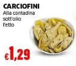 Mercati Alimentari Carciofini alla contadina sott'olio l'etto offerta