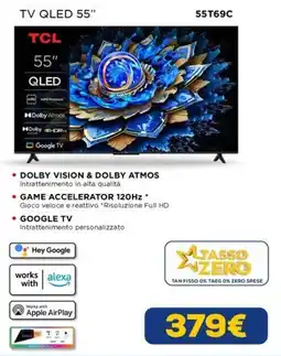 Euronics TCL TV QLED 55" offerta