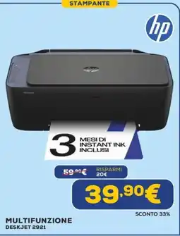 Euronics HP Multifunzione Deskjet 2921 offerta