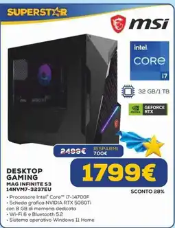 Euronics msi desktop gaming mag infinite s3 14nvm7-3237eu offerta