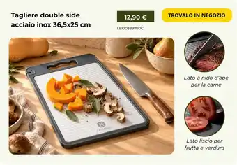 Tagliere double side acciaio inox