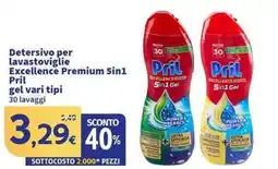 Sigma Superstore Detersivo per lavastoviglie Excellence Premium 5in1 Pril gel vari tipi offerta