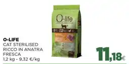 Brico Io O-life cat sterilised ricco in anatra fresca offerta