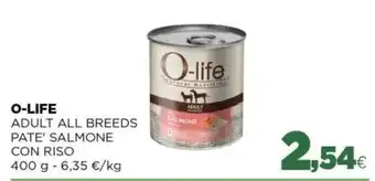 O-life Adult All Breeds Pate' Salmone con Riso