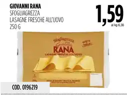 Carico Cash & Carry Lasagne fresche all'uovo Rana offerta
