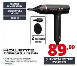 Comet Rowenta asciugacapelli hy8310f0 offerta