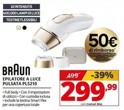 Comet Braun Epilatore a luce pulsata PL5210 offerta