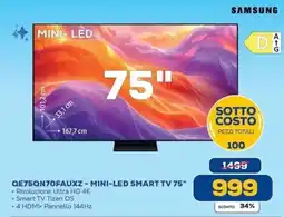 Euronics Bruno Samsung QE75QN70FAUXZ - Mini-Led Smart TV 75" offerta