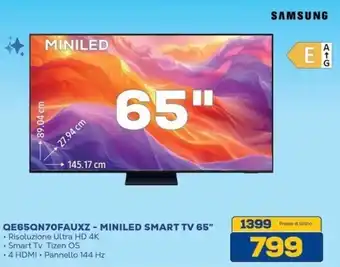 Samsung QE65QN70FAUXZ - Miniled Smart TV 65"