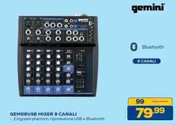 Euronics Bruno Gemini GEM08USB Mixer 8 Canali offerta
