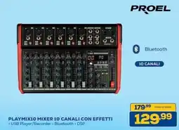 Euronics Bruno Proel Playmix10 Mixer 10 Canali con Effetti offerta