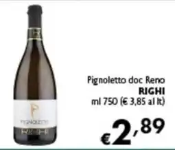 Spak Supermercati Pignoletto doc Reno Righi offerta