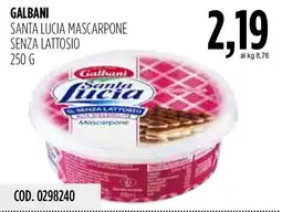 Carico Cash & Carry Galbani Santa Lucia Mascarpone senza lattosio offerta