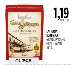 Carico Cash & Carry Latteria Sorelina Grana Padano Grattugiato offerta