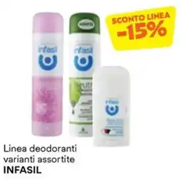 Unes Linea deodoranti varianti assortite INFASIL offerta