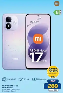 Euronics Bruno Redmi Note 17 5G offerta
