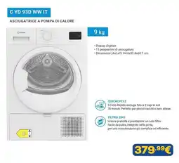 Euronics Asciugatrice a pompa di calore Indesit offerta