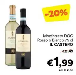 Unes Monferrato DOC Rosso o Bianco IL CASTERO offerta