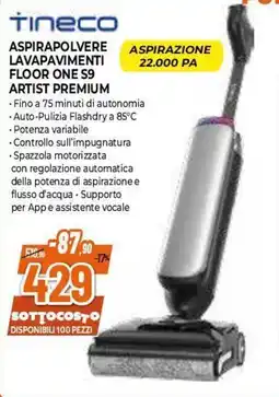 Expert Tineco Aspirapolvere Lavapavimenti Floor One S9 Artist Premium offerta