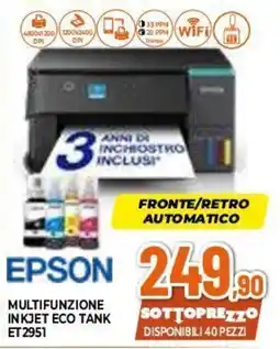 Expert Epson multifunzione in Kjet Eco Tank ET2951 offerta