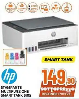 Expert hp STAMPANTE MULTIFUNZIONE SMART TANK 5105 offerta